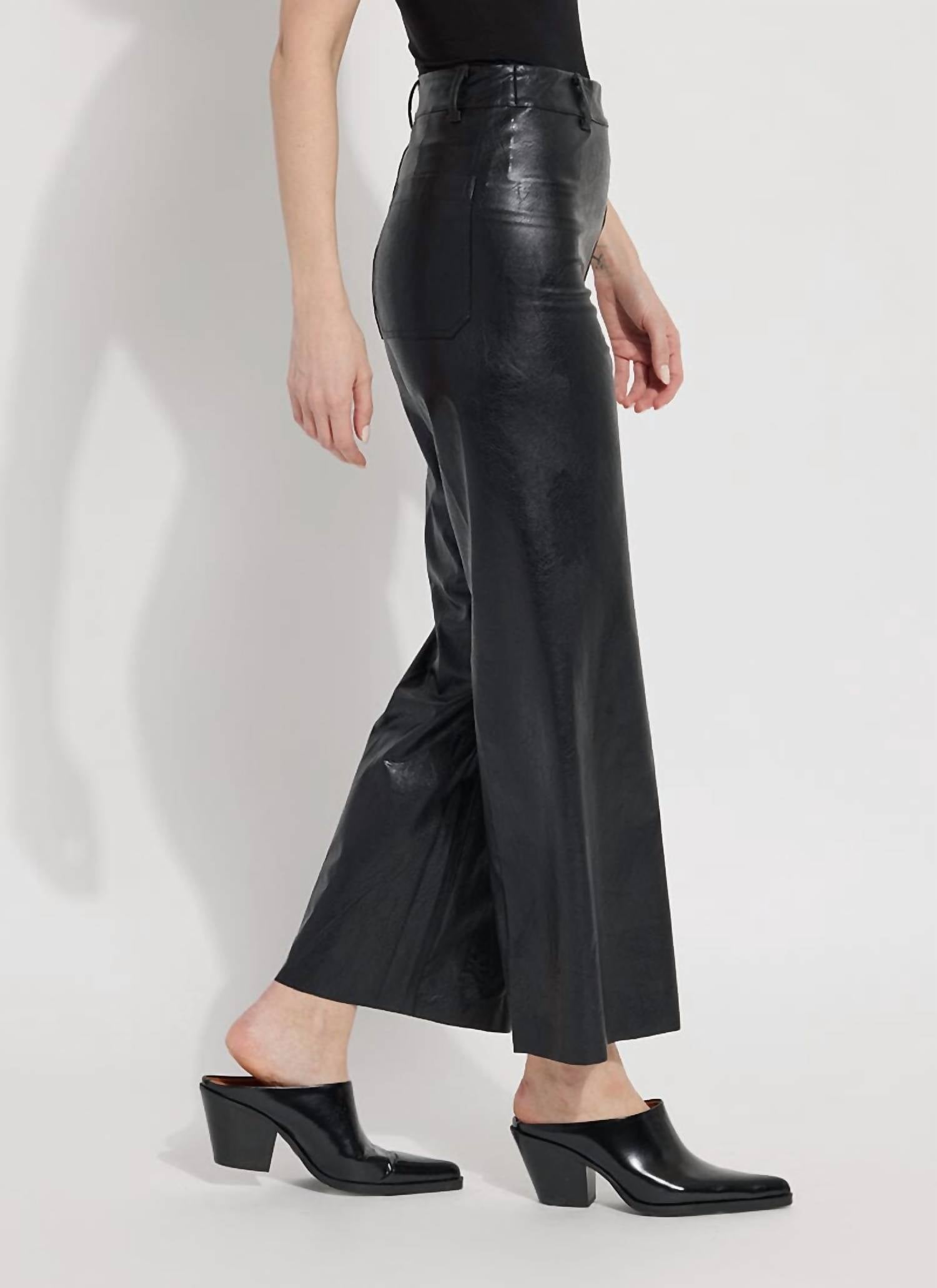 Lysse - Vegan Leather Wide Pant
