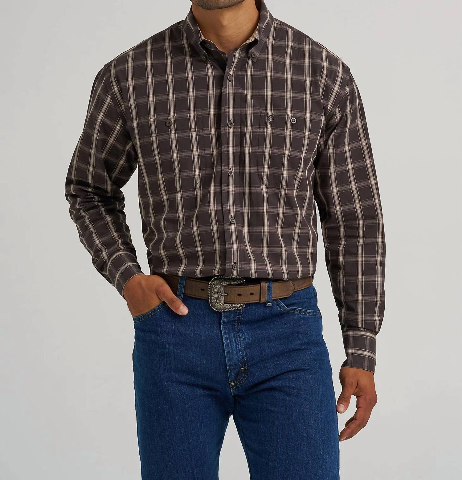 Wrangler - Plaid Long Sleeve Shirt