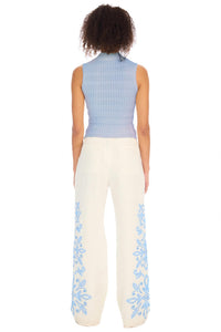 ALLISON NEW YORK Bodhi Tank in ocean blue - women's tank top - detail view