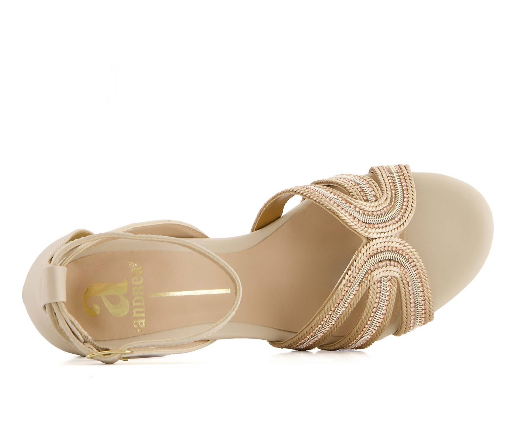 Andrea - Women's Medium Heel Ankle Strap Sandals