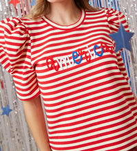 Peach Love - America Puff Sleeve Top