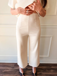 Glam - Harper Ivory Wide Leg Pants