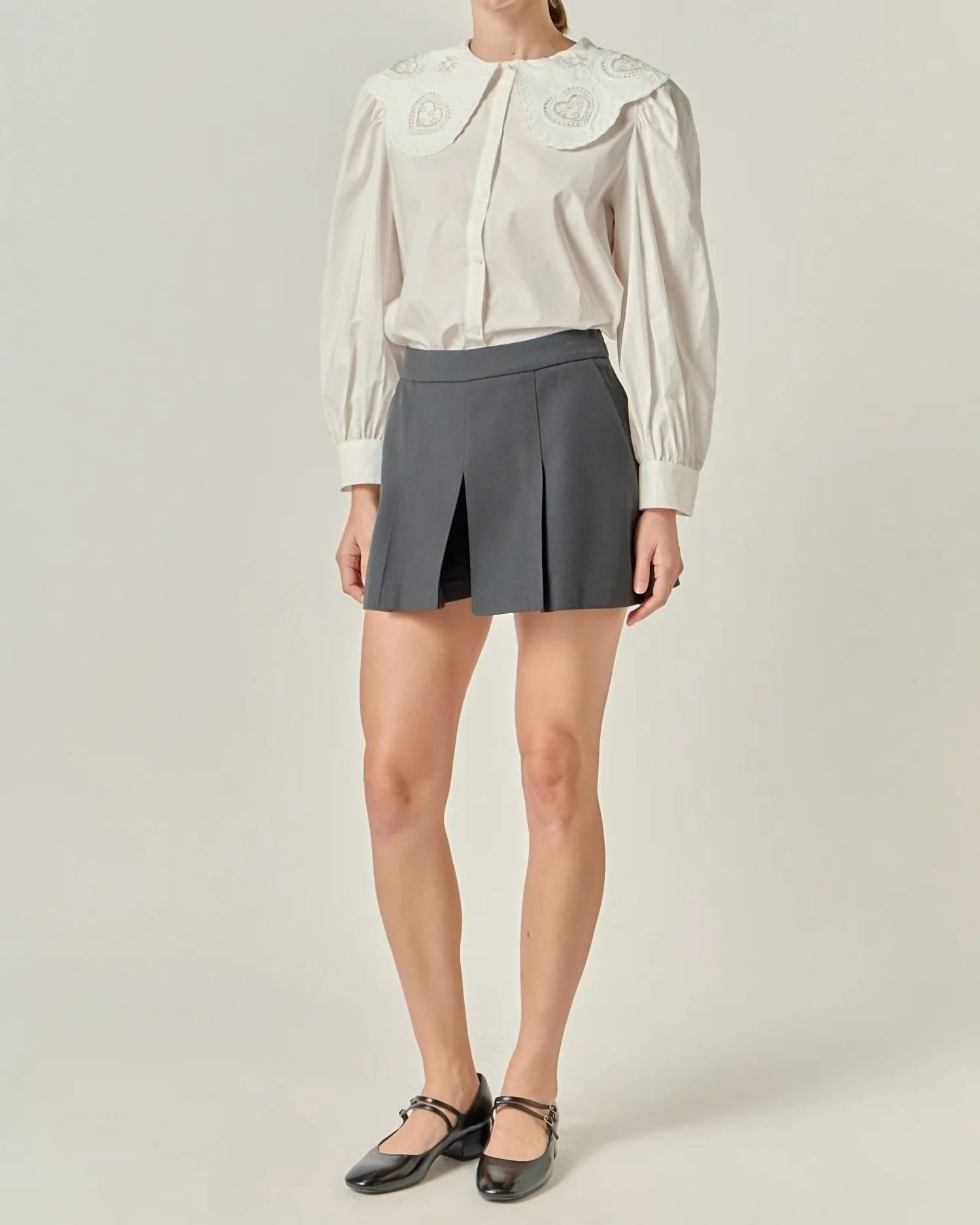 English Factory - Pleated Twill Skort