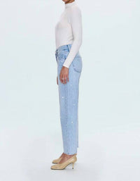 Pistola - Lexi Mid Rise Bowed Straight Jeans