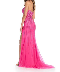 Ashleylauren - Strapless Gown With Sweetheart Neckline And Press On Stones