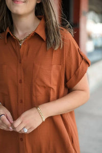 She + Sky - Safari Shirt Dress