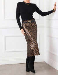 Karen Kane - Women's Animal Print Pull-On Skirt