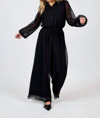 Sadie & Sage - Gathering Button Up Jumpsuit