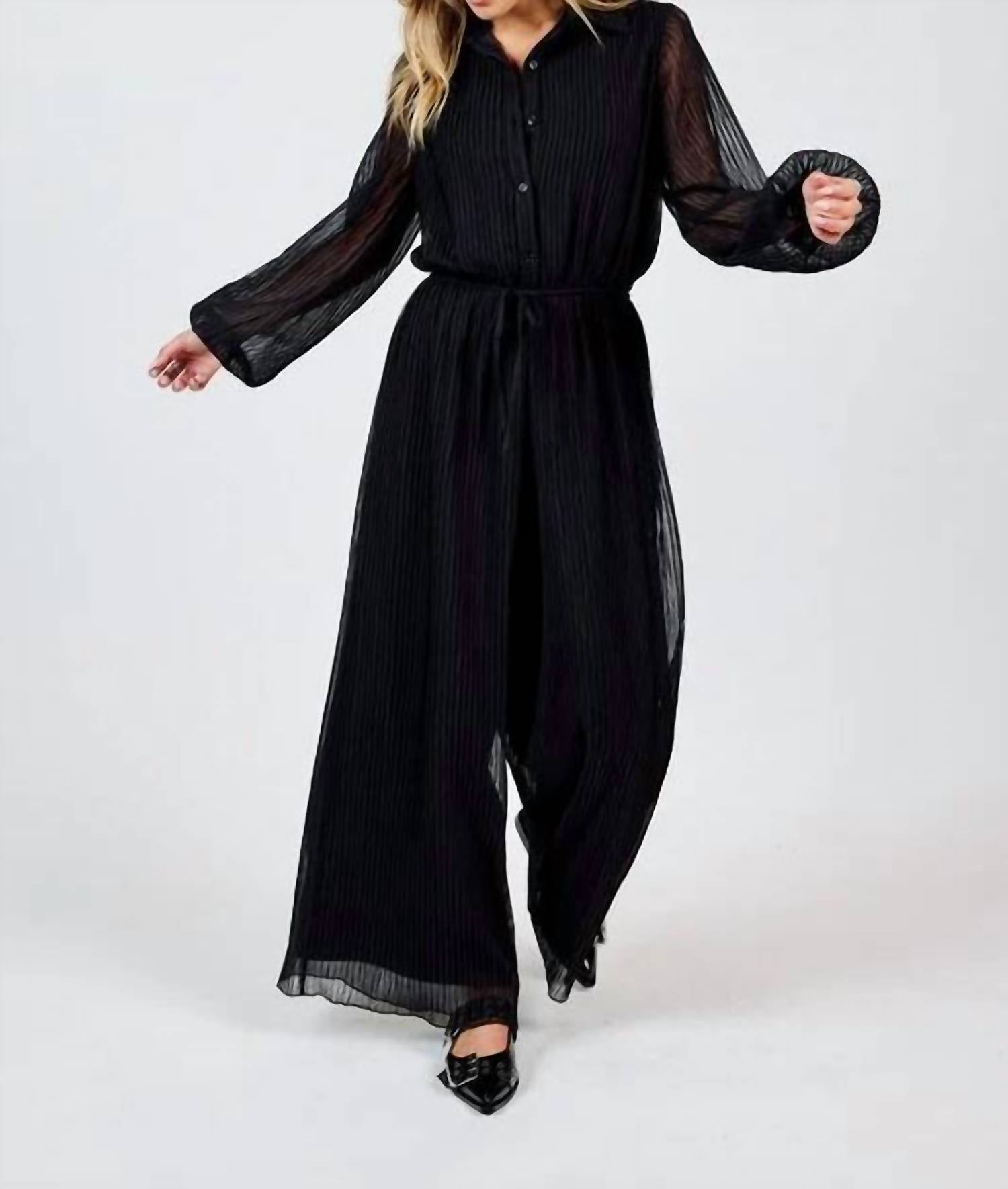 Sadie & Sage - Gathering Button Up Jumpsuit