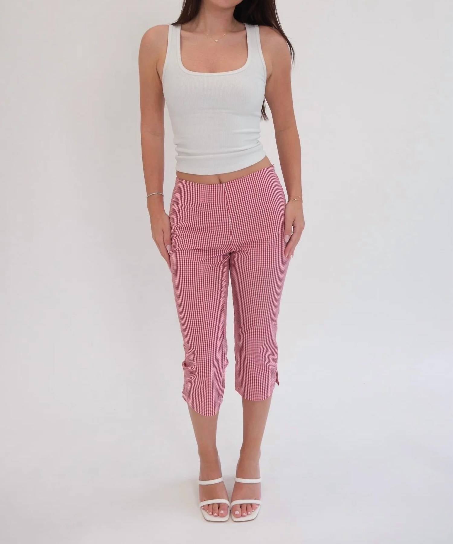 Le Lis - Scarlett Gingham Capri Pants