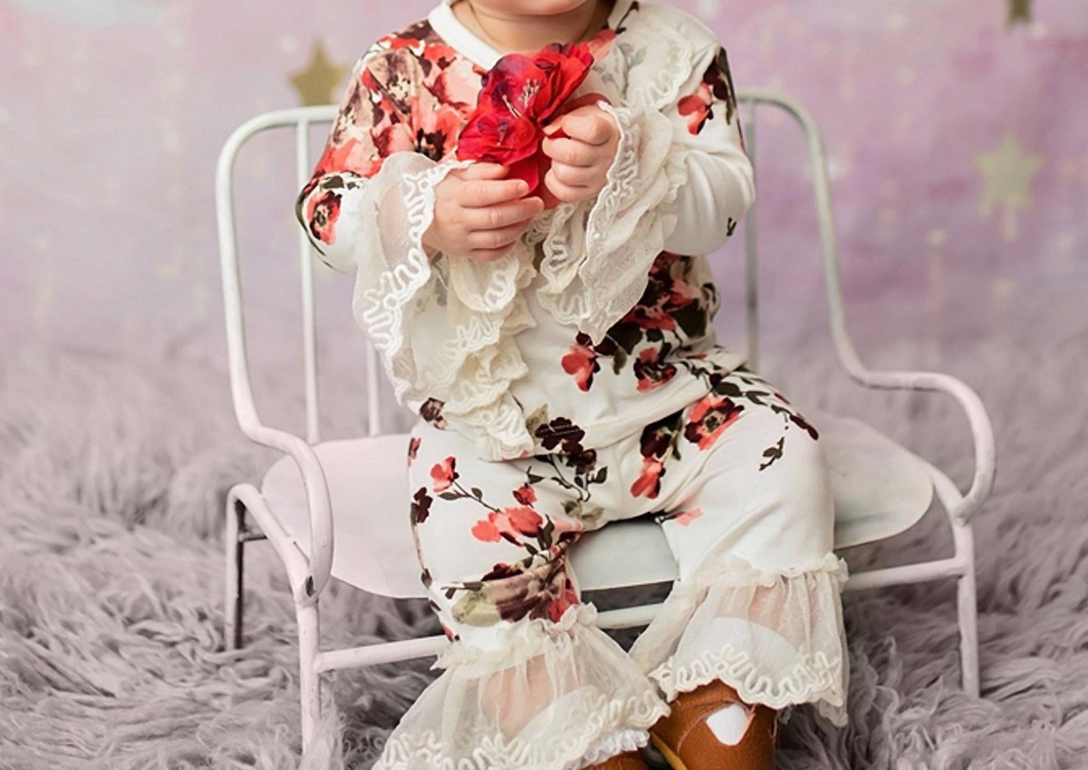 Haute Baby - Baby Girls Antique Charm Kimono Style 2pc Set