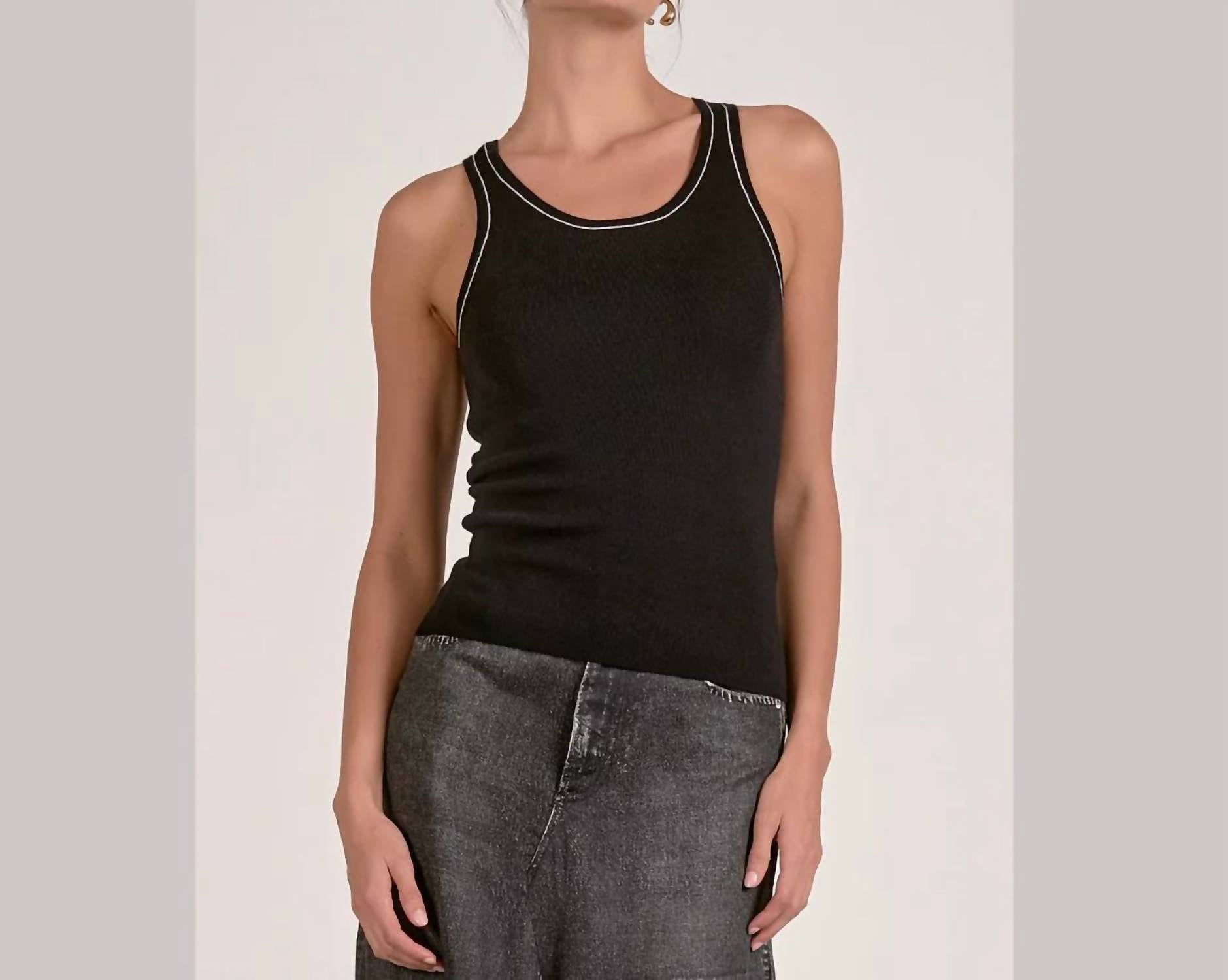 Elan - Contrast Stitch Tank