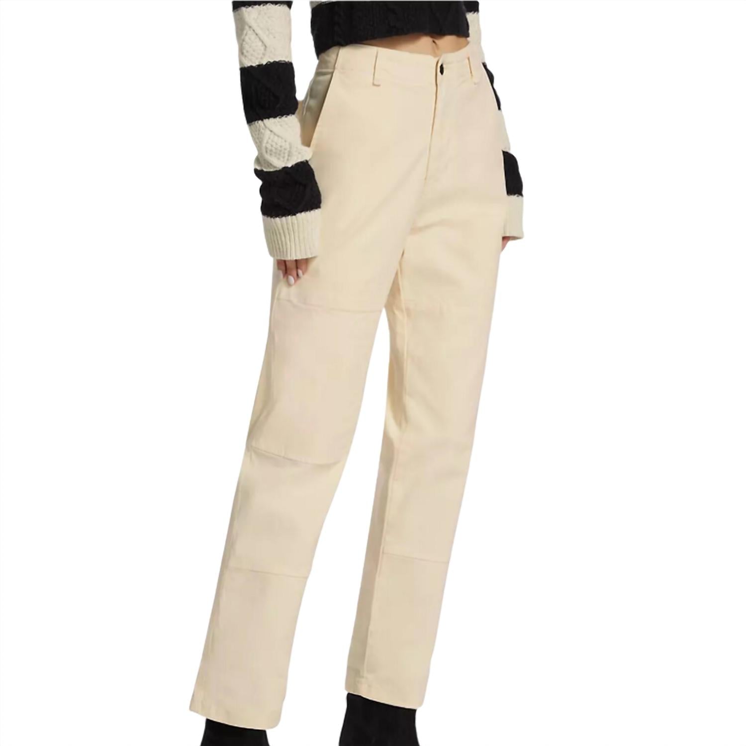 ASKK NY Women's Carpenter Pant in cream - women's pants - alternate view