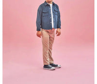 Fina Ejerique - Kid's Corduroy Shirt With Collar And Twill Trousers Set