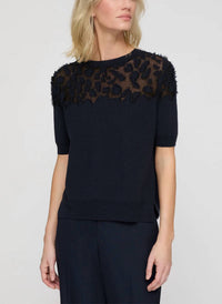 Lafayette 148 - Fine Gauge Cashmere Sheer Jacquard Pullover