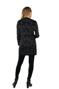 Frank Lyman - Open-Front Geometric Duster