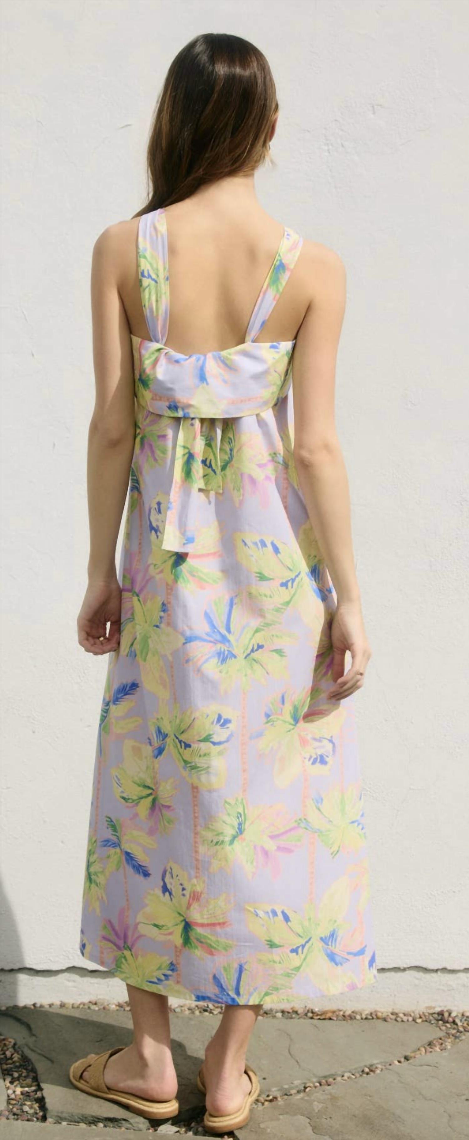 Dress Forum - Floral Radiance Halter Neck Maxi Dress