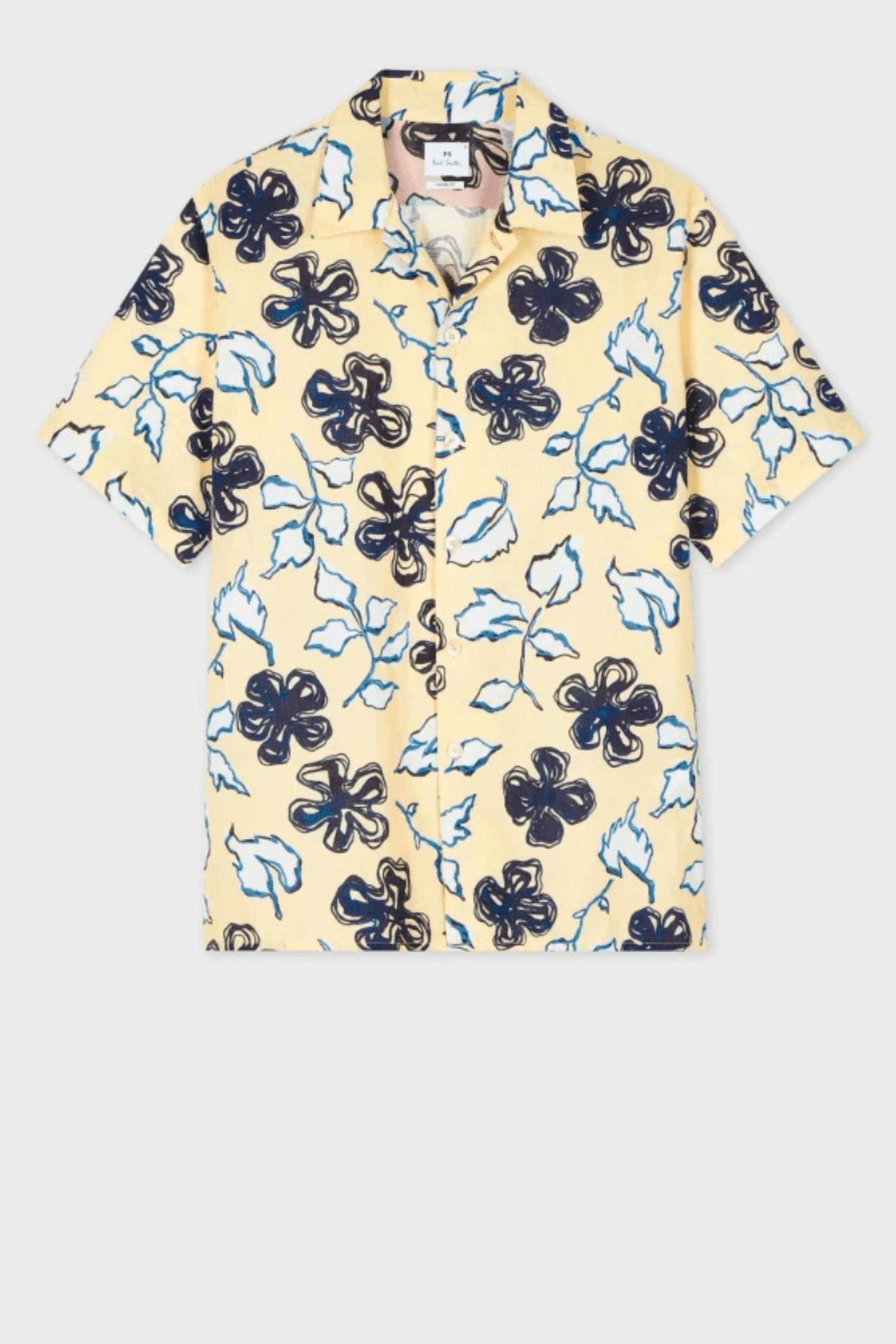 Paul Smith - Pale Yukka Print Short Sleeve Shirt