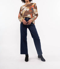 M Made In Italy - Abstract Long Sleeve Knit Top