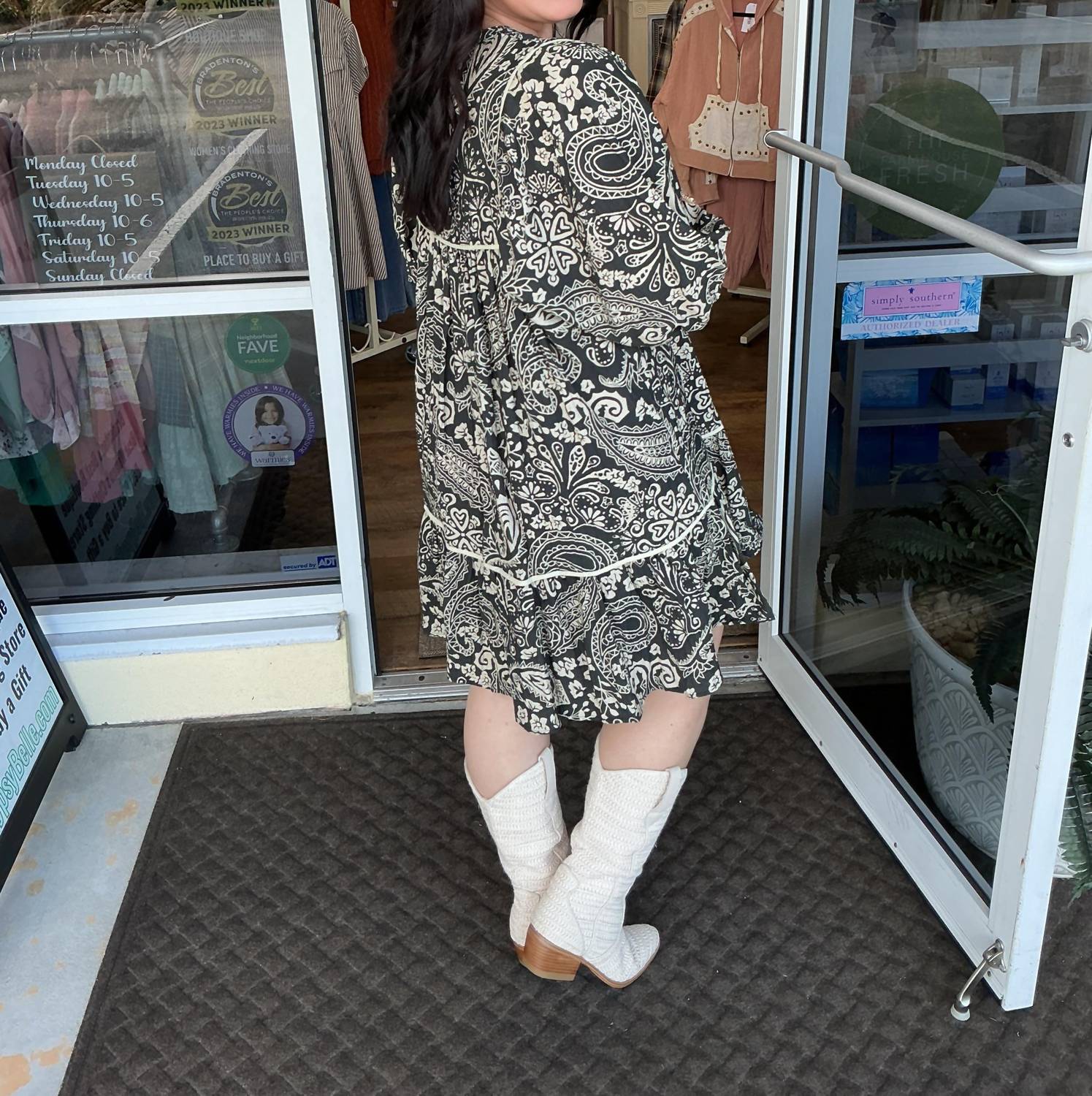 Umgee - Paisley Tiered Short Dress