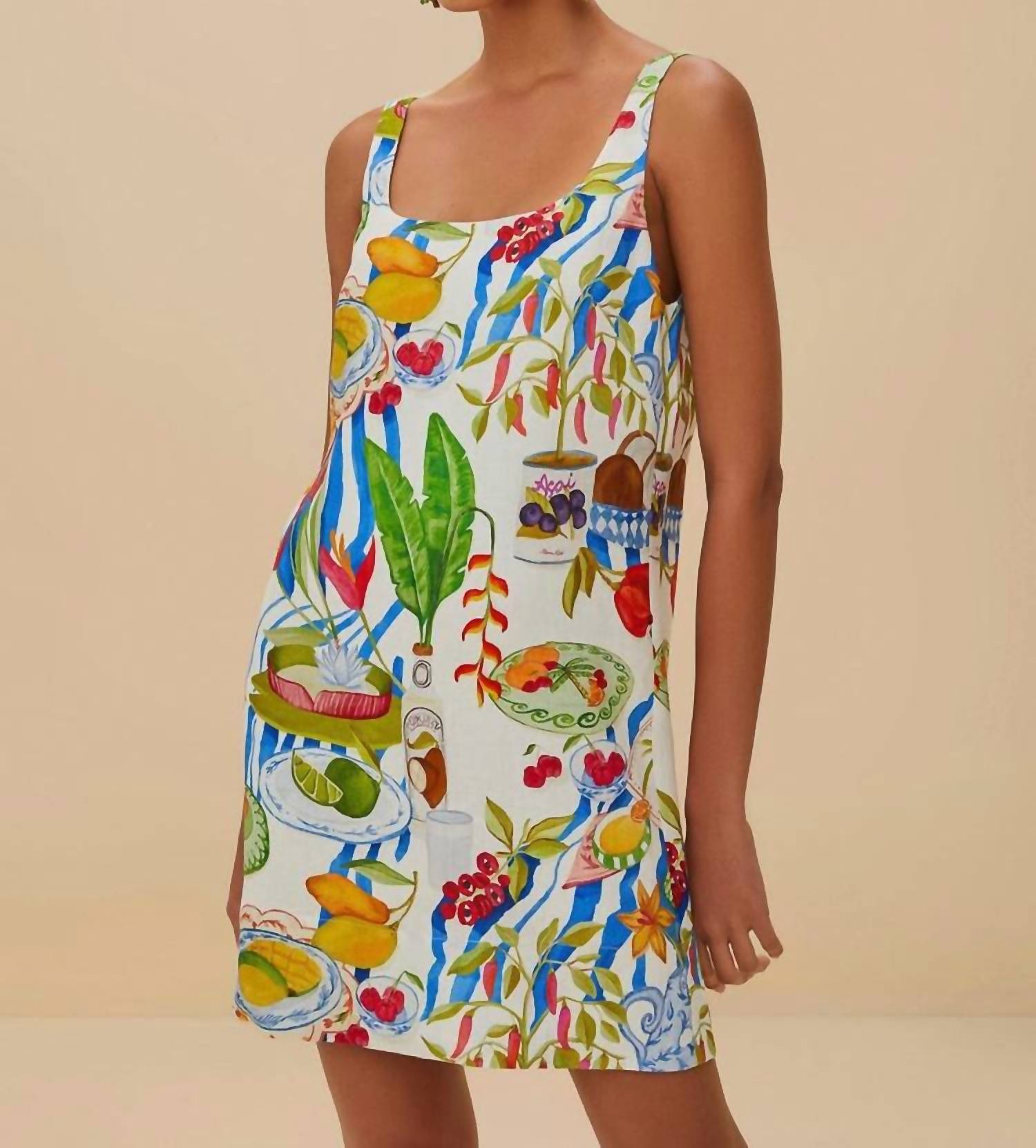 Farm Rio - Fresh Table Euroflax Premium Linen Mini Dress
