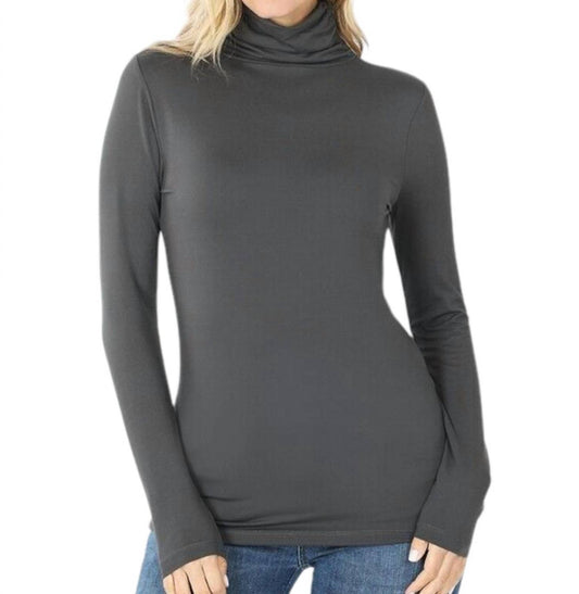 Zenana - Luxe Rayon Turtleneck Top