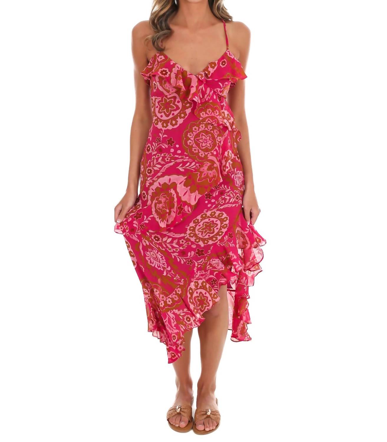 Dress Forum - Women's Sunset Muse Ruffle Midi Dress