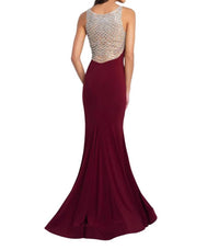 Blush Prom - Crystal Beaded Back Jersey Prom Dress