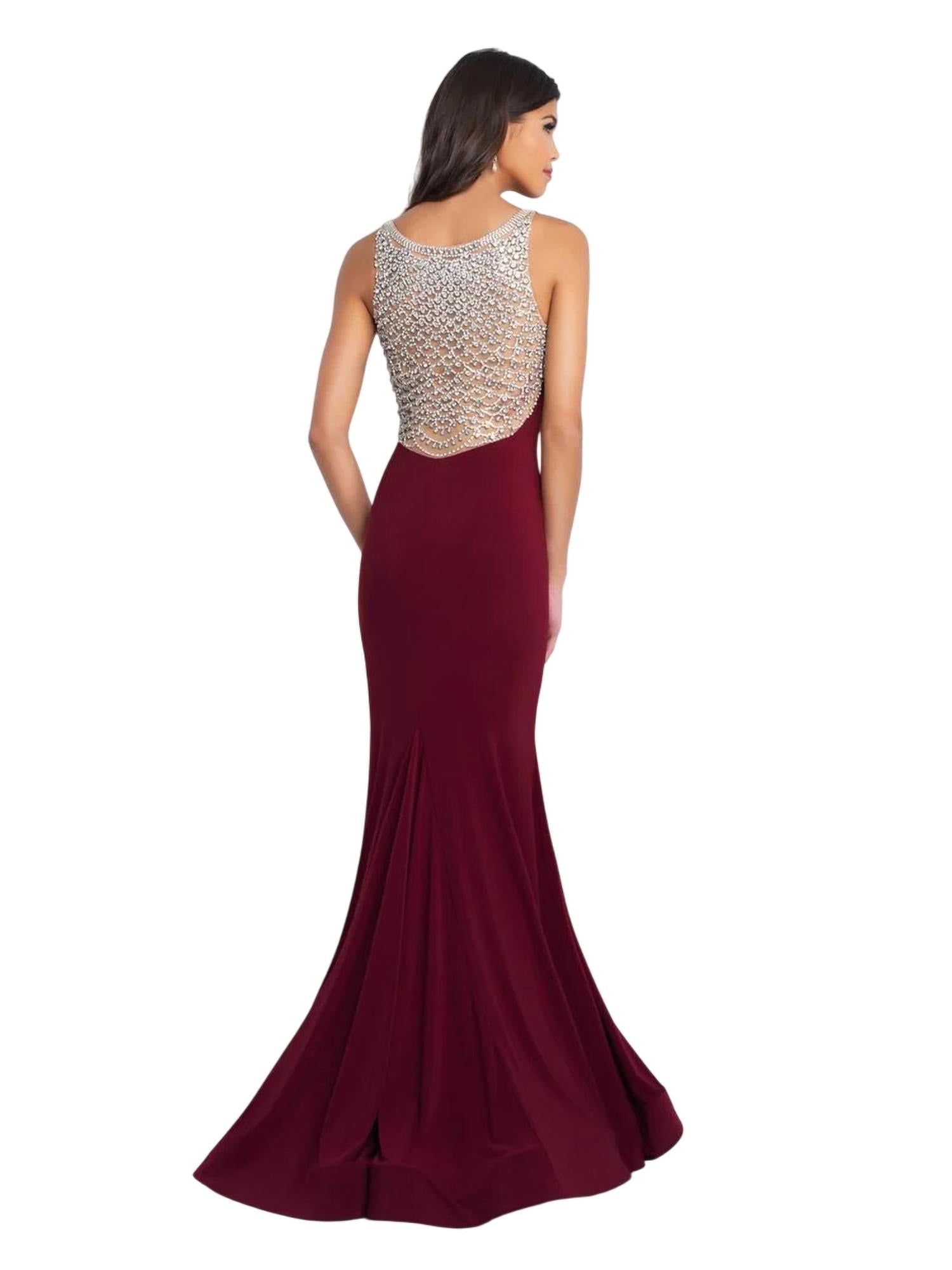 Blush Prom - Crystal Beaded Back Jersey Prom Dress