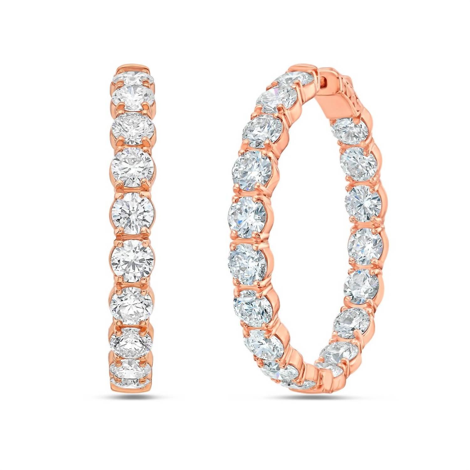 Diana M Jewels - Women's Rare 18.60 Carat Diamond Stud Earrings