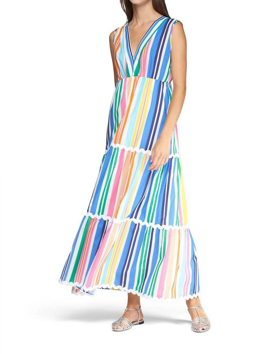 Vilagallo - Multi Strip Sleeveless Dress