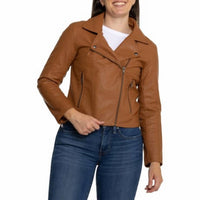 Saltwater Luxe - Effie Vegan Leather Moto Style Jacket