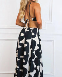 Luxxel - Got It Good Cutout Abstract Maxi Dress