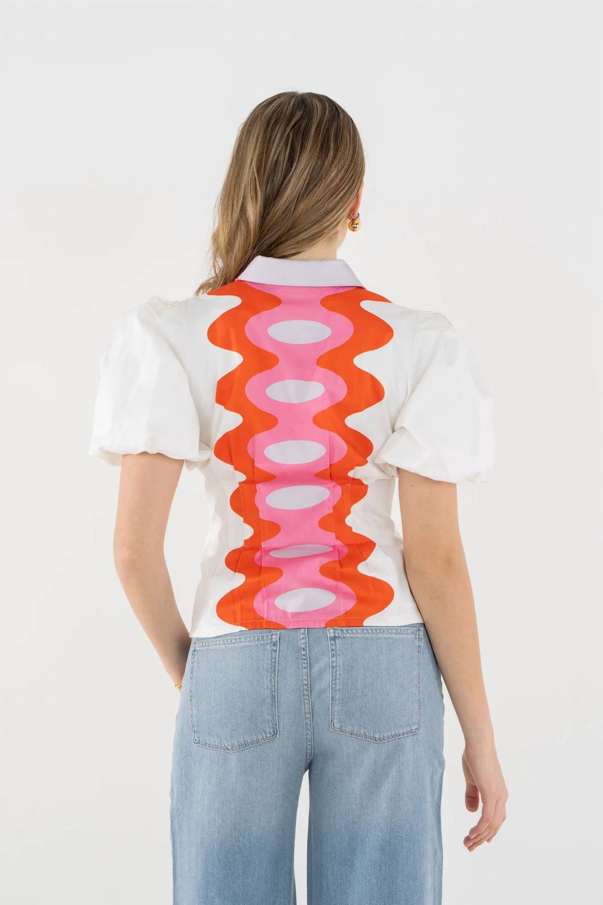 Emily Mccarthy - Britt Elastic Puff Sleeve Top