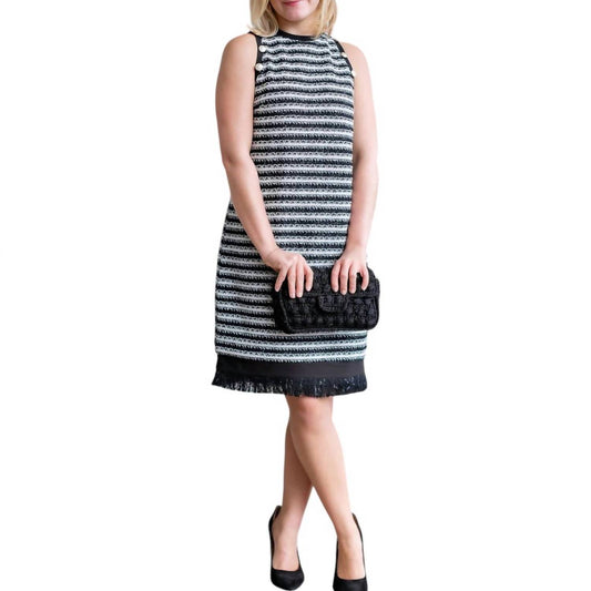 Boho Chic - Tweed Wool-blend Sheath Dress