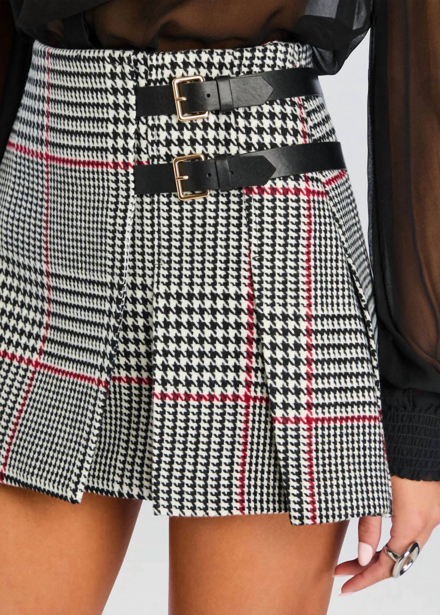 RETROFETE Farrimma Mini Skirt in glen plaid - women's skirt - view 5