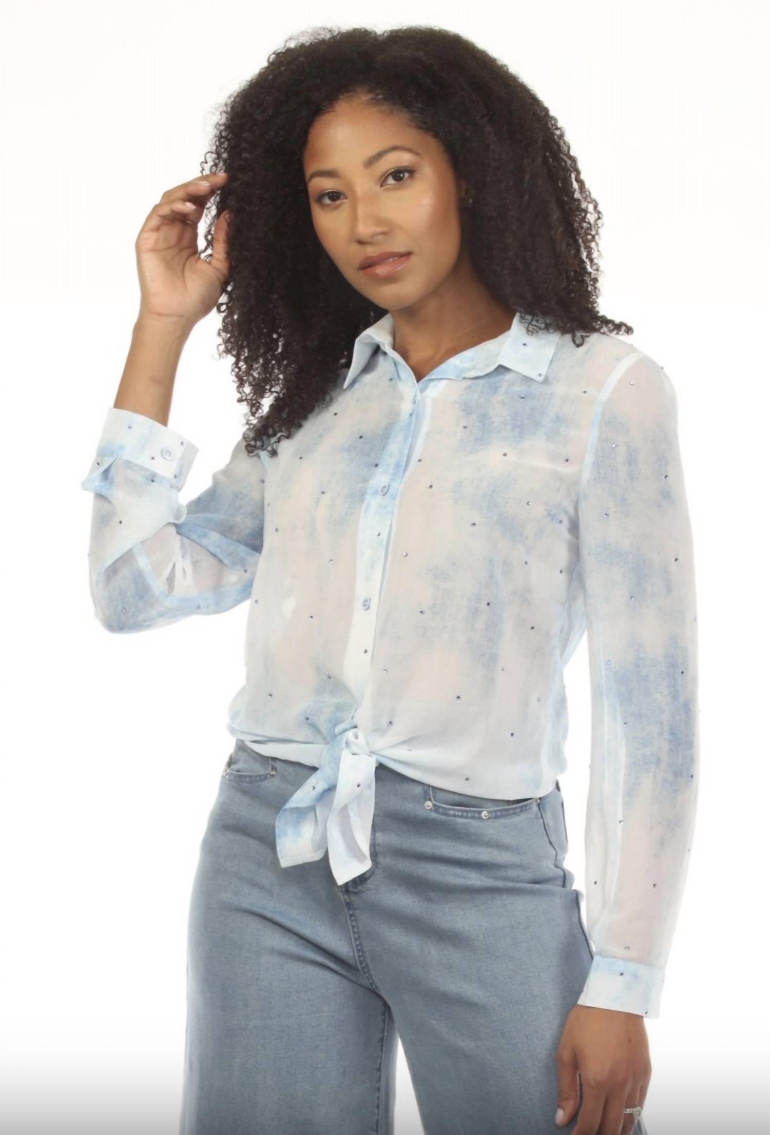 Azi - Front tie blouse