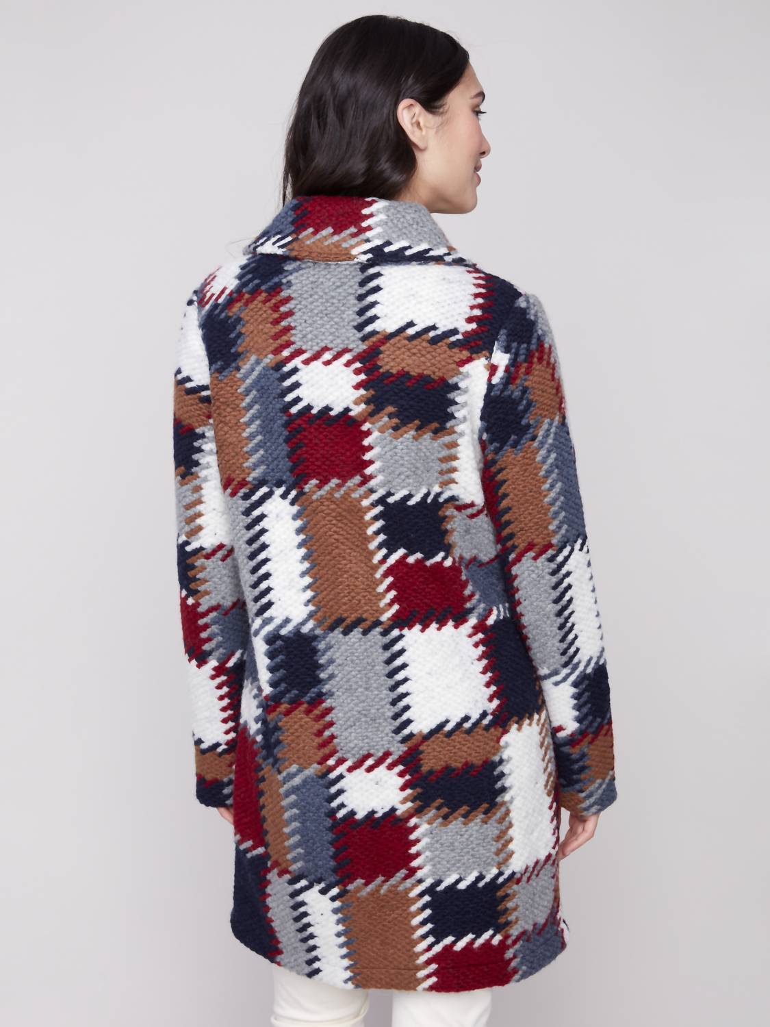 Charlie B - Plush Knit Button Front Long Jacket