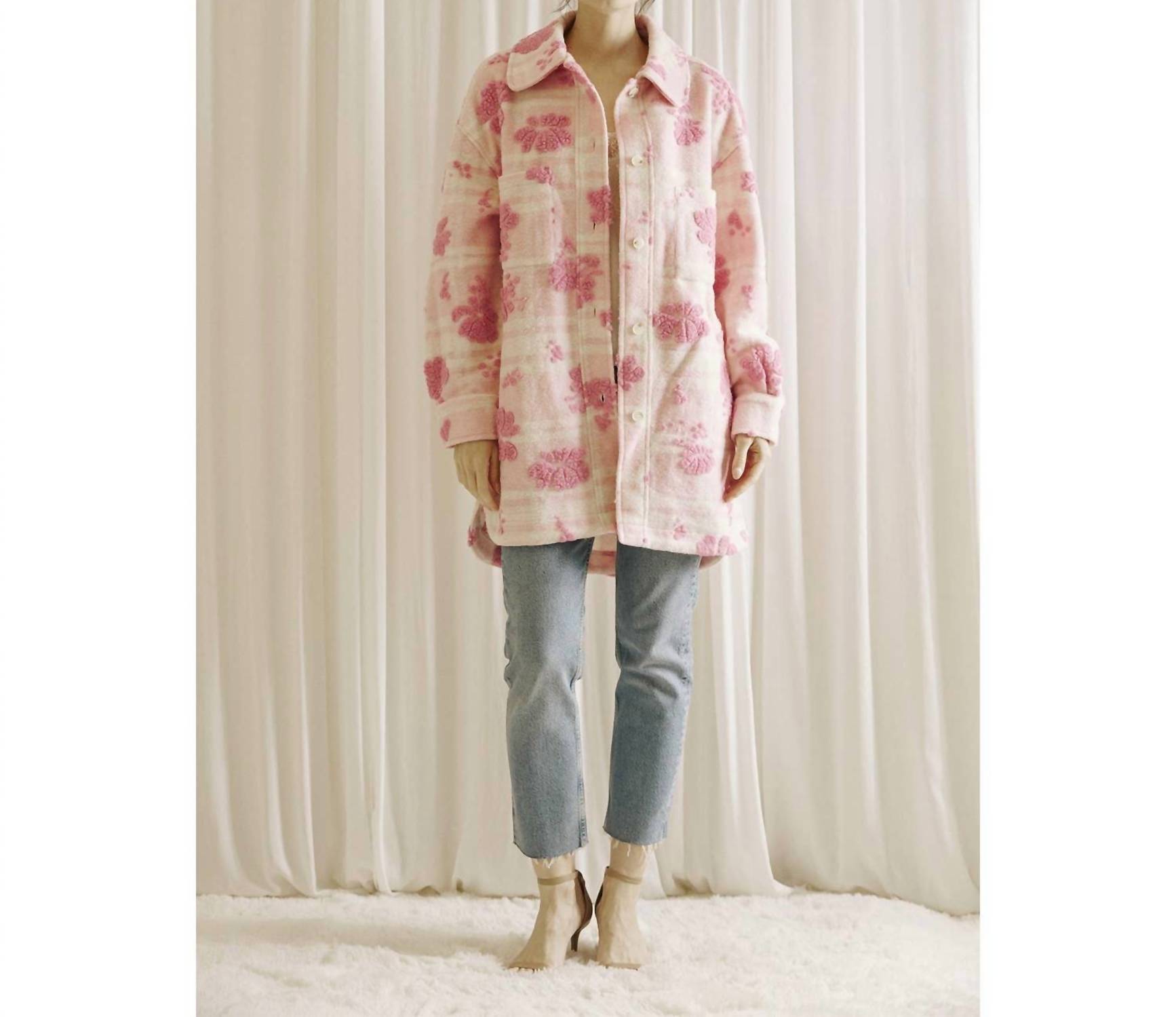 Storia - Jackie 3d Floral Sherpa Jacket