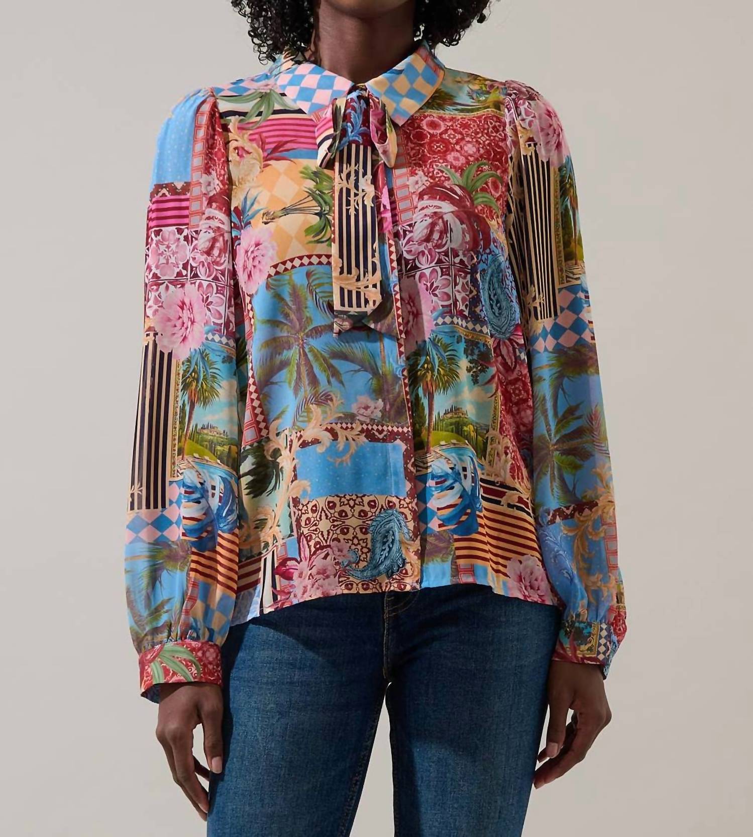 Sugarlips - Matra Long Sleeve Collared Blouse