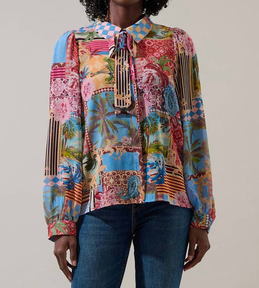 Sugarlips - Matra Long Sleeve Collared Blouse