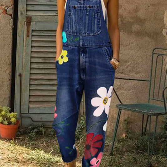 Catalyst Boutique - Women's Casual Denim Overall Jumpsuit