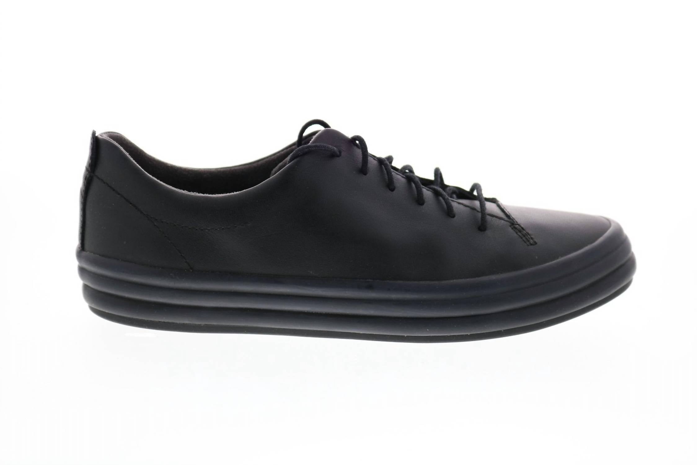 Camper - Women's Black Leather Lace Up Euro Sneakers Shoes