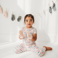 Kickee - Kids' Bamboo Print Short Sleeve Pajama Set