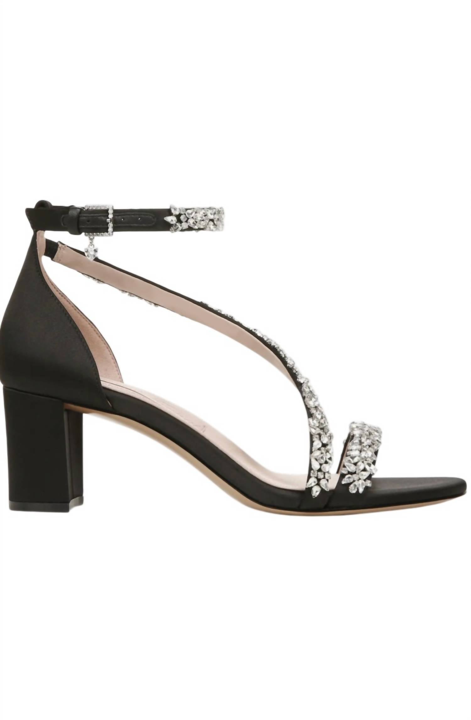 Naturalizer Soul Women's Ahava Ankle Strap Sandals in black - women's sandal - detail view