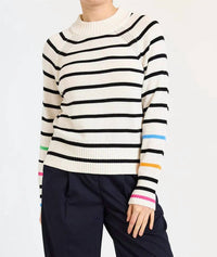 Brodie Cashmere - Liberty Stripe Crew Sweater