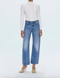Pistola - Lexi Mid Rise Bowed Straight Jeans