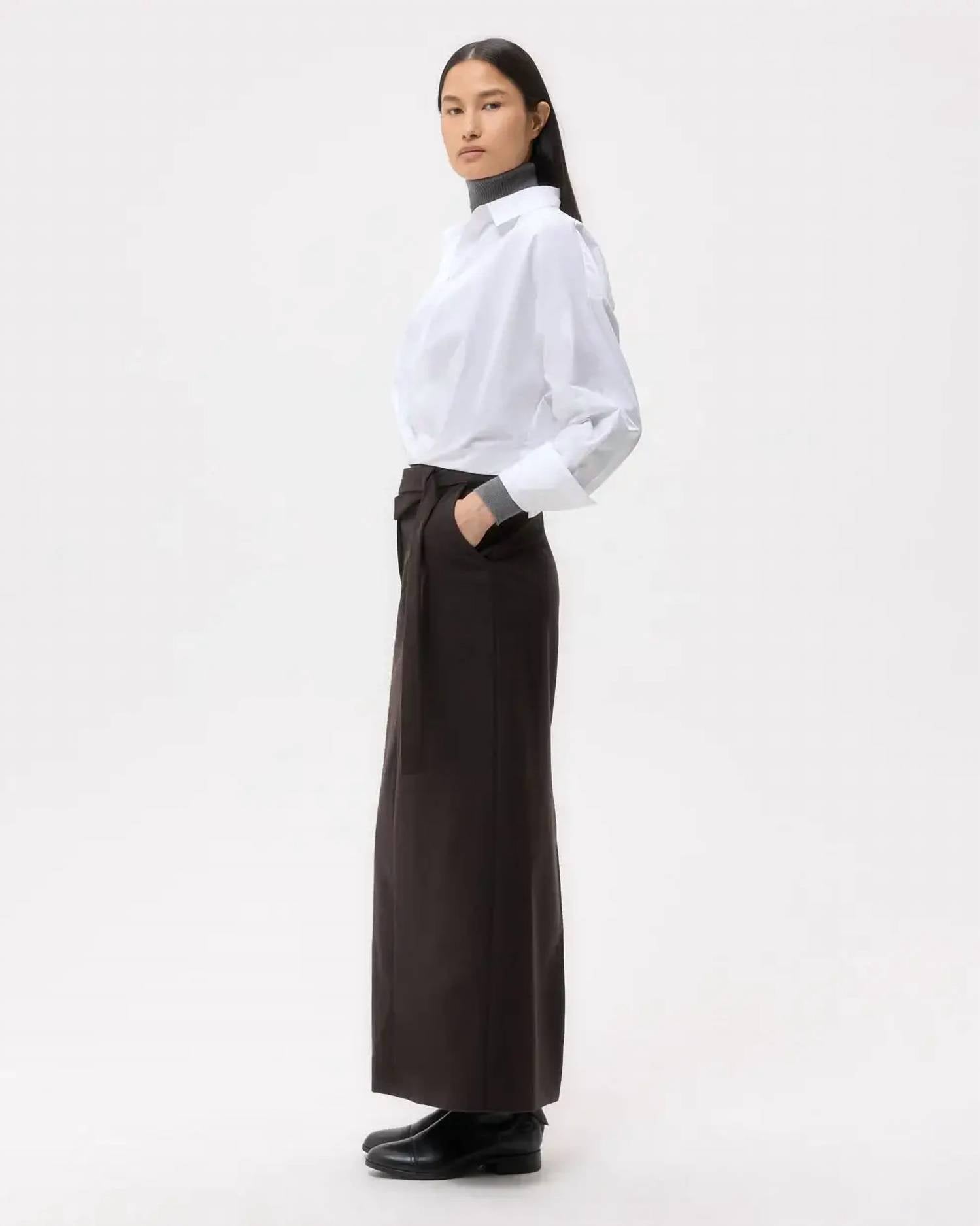 Twp - Taken Cropped Button-down Top