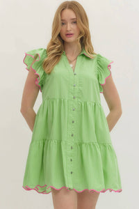 Entro - Pop Geometric Contrast Dress