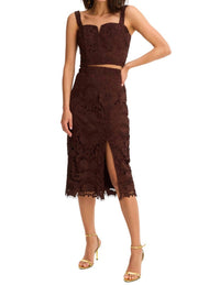 ALLISON NEW YORK Emery Tank Top in chocolate brown - women's tank top - alternate view